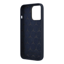 Mercedes iPhone 14 Pro - Custodia Silicone logo - Blu Navy