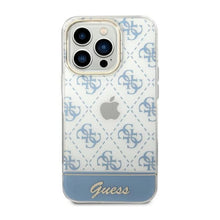 Guess iPhone 14 Pro Trasparente logo blu