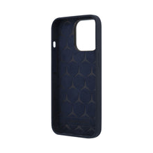 Mercedes iPhone 14 Pro - Custodia Silicone logo - Blu Navy