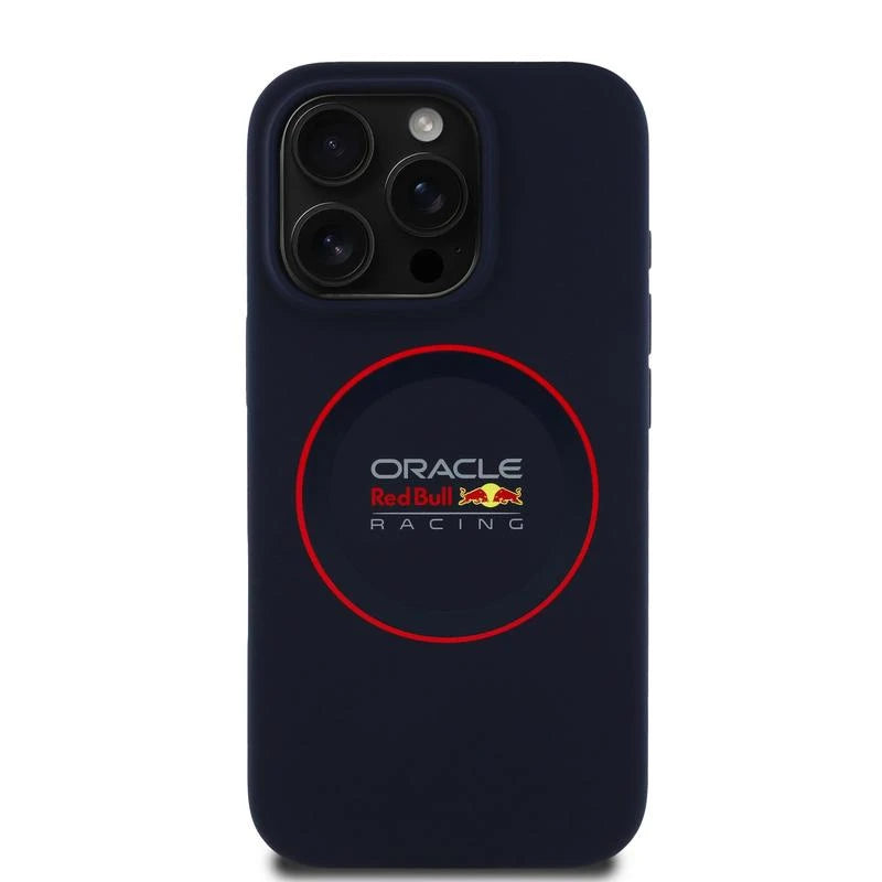 Red Bull iPhone 16 Pro Max - Silicone Blue Navy - Red Ring MagSafe