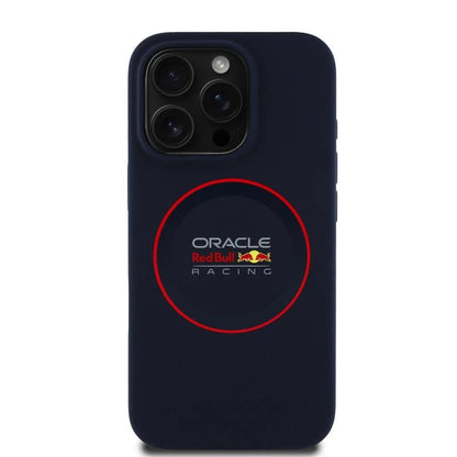 Red Bull iPhone 16 Pro Max - Silicone Blue Navy - Red Ring MagSafe